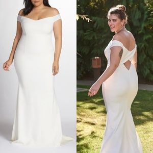 Katie may alpha cut out back bridal dress FINALLY PRICE NO OFFERS